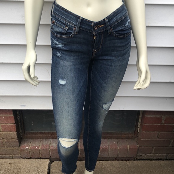 ‼️NEW‼️Levi Denizen Distressed Cropped Ankle Skinny Low Rise Jegging 3-W26 - Picture 2 of 6